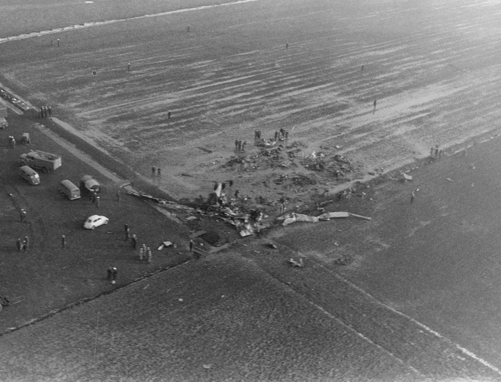 Lufthansa 005 crash site aerial view