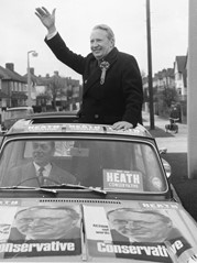 Edward Heath campaigning in his own constituency