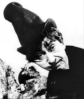 Promotional image of Patrick Troughton as the Doctor, wearing a stovepipe hat. Image courtesy of the BBC.