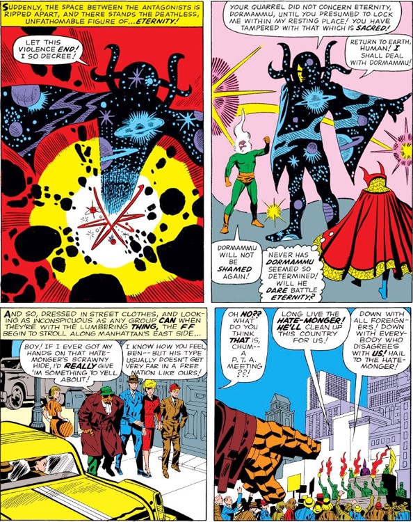 Dr. Strange and Fantastic Four Panels