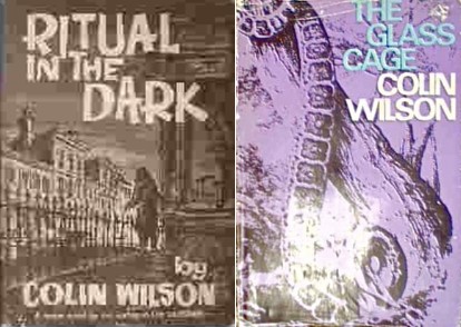 Covers to Colin Wilson's Fiction novels Ritual in the Dark and the Glass Cage