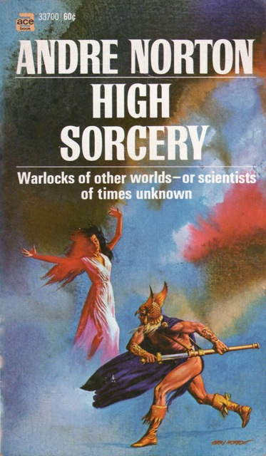 A faintly Frazetta-like cover, showing a man in a winged helmet pulling out a sword. He is facing a black-haired woman in a clinging, semi-transparent white dress. Large letters first say 