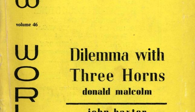 [December 27, 1963] Democracy, Doctors and Decline ( <i>New Worlds, January 1964</i>)