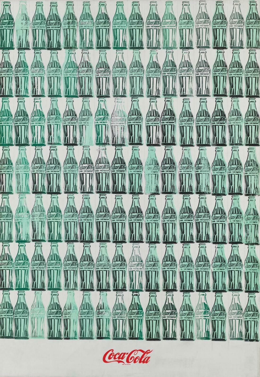 Green Coca Cola Bottles by Andy Warhol