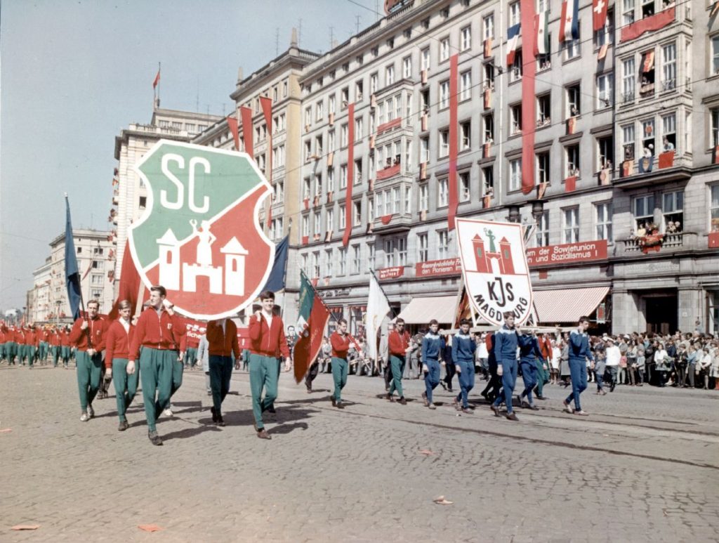 May Day parade in Magdeburg