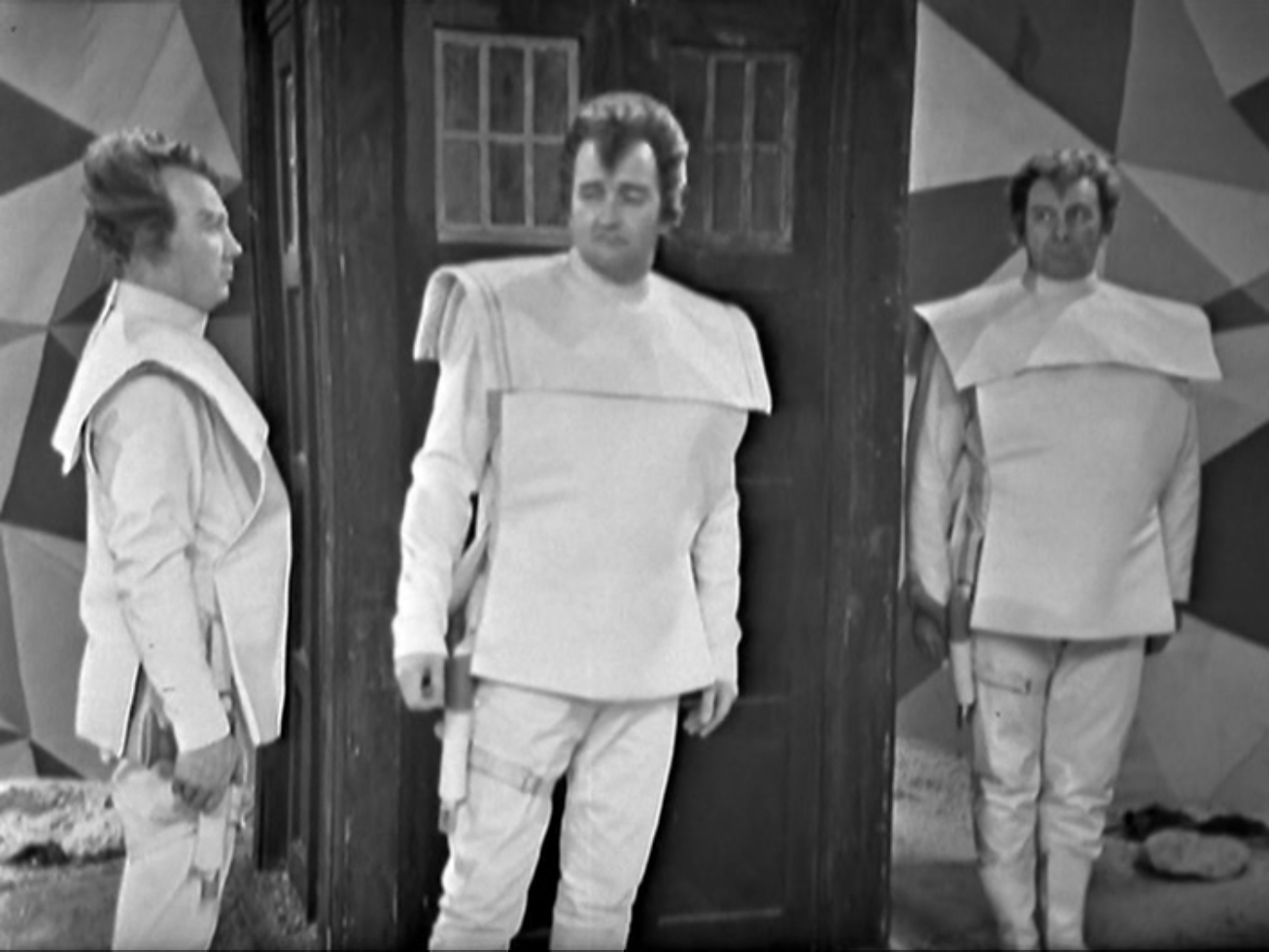 Three Moroks outside the TARDIS