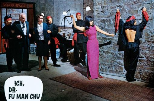 Karin Dor and Tsai Chin in The Face of Fu Manchu