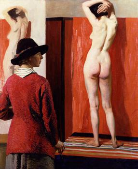 Self Portrait With Nude by Dame Laura Knight