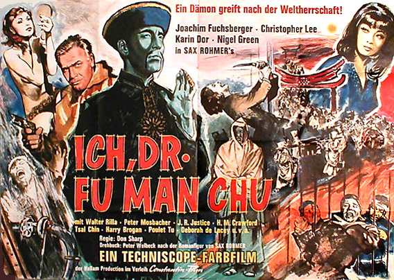 German poster The Face of Fu Manchu