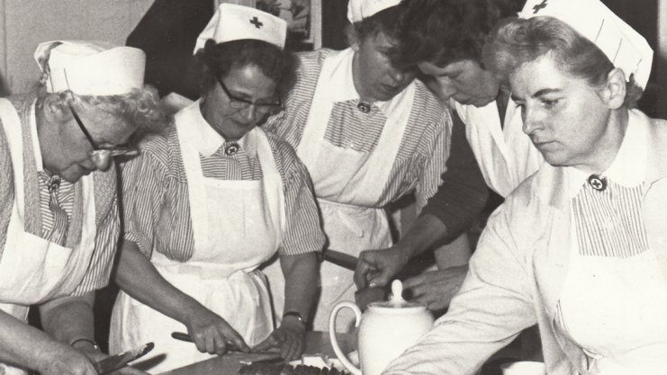 Red Cross helpers