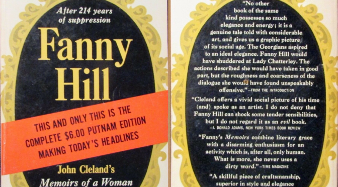 Fanny Hill paperback front and back covers