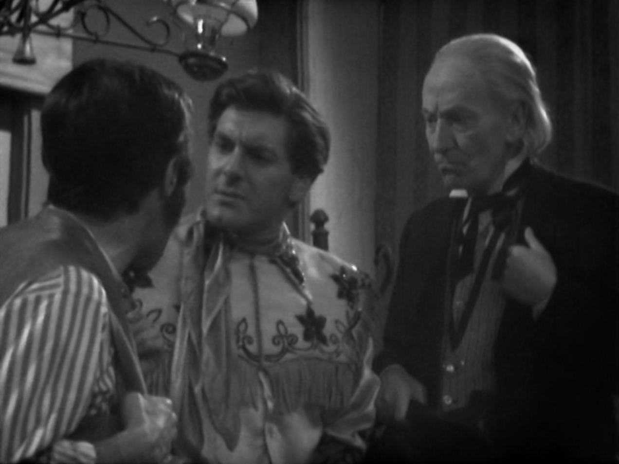 Image: Stephen and the Doctor talk to Charlie the barmman.