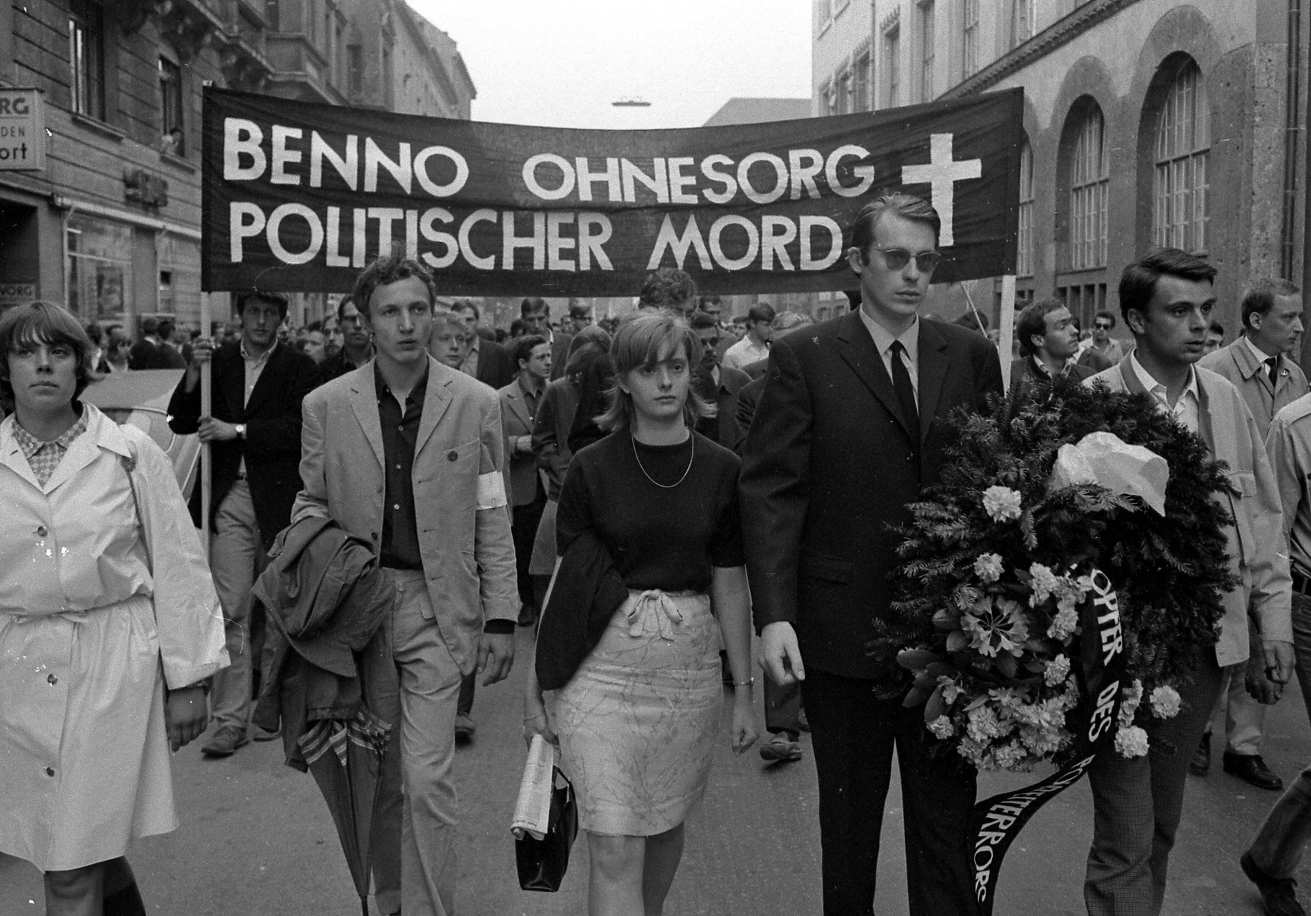 Student protest in Muncih following the death of Benno Ohnesorg