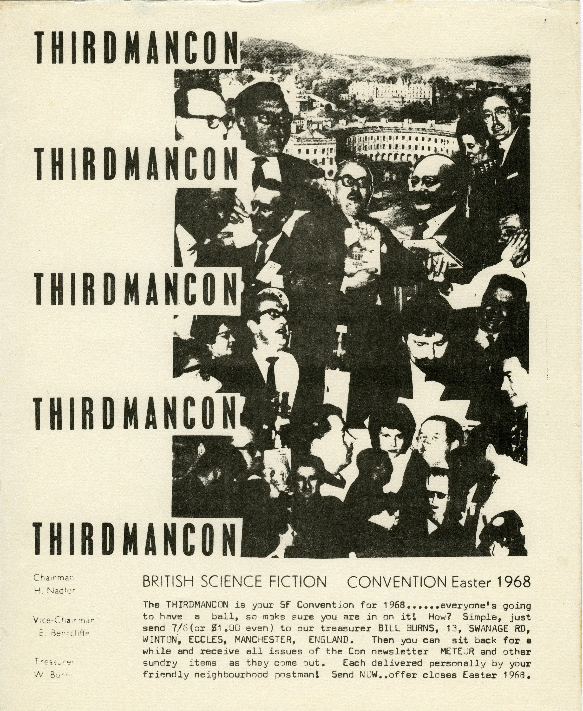 Flyer for Thirdmancon, the 1968 Eastercon