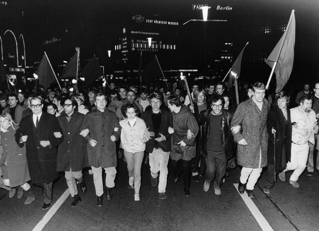 Protest in Berlin following the shooting of Rudi Dutschke