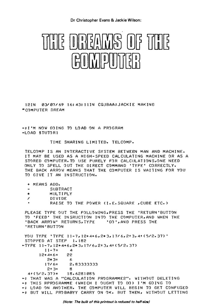 IMAGE: A page of the story, as set out in computer code.