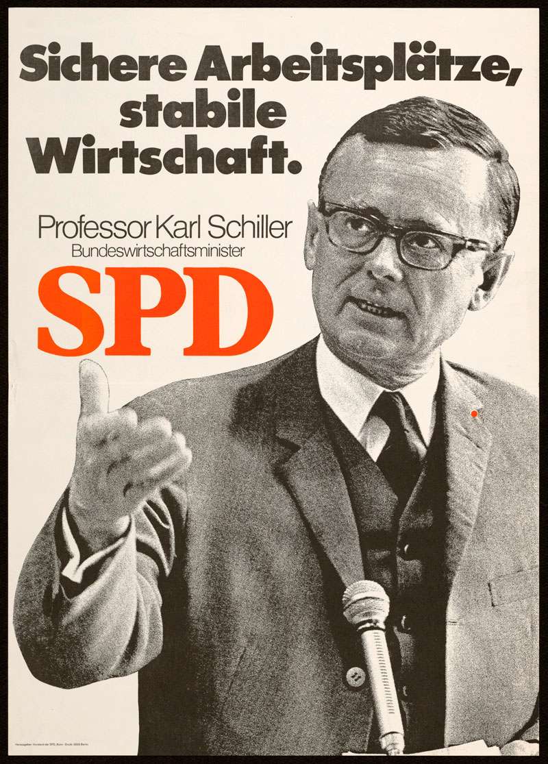 SPD campaign post 1969 Karl Schiller