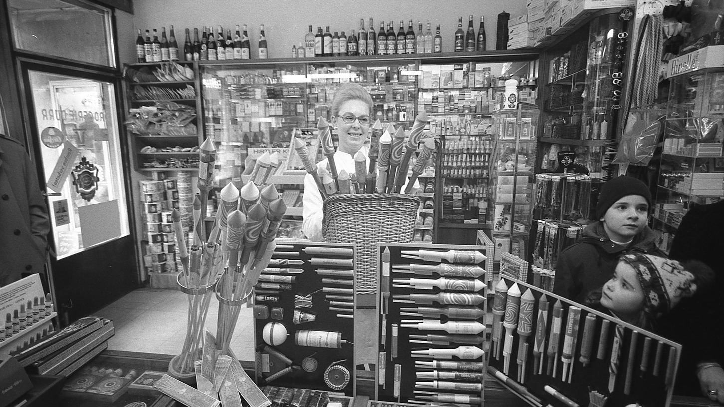 A store selling fireworks in West Germany in 1969