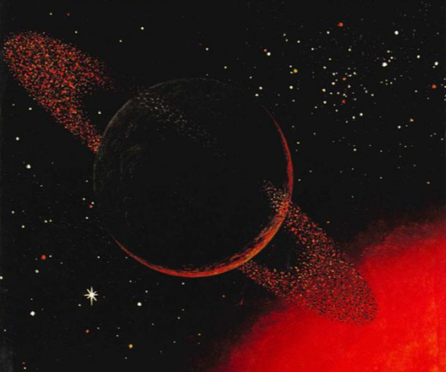 Cover Vision of Tomorrow #6 showing a ringed planet illuminted by a red sun against a starfield. Caption says: The Phoenix People Brunner - Tubb - Broderick