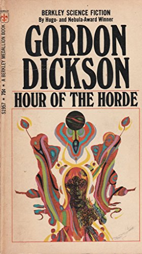 Image of Cover for Hour of the Horde by Gordon Dixon featuring a psychadelic figure reaching into space..